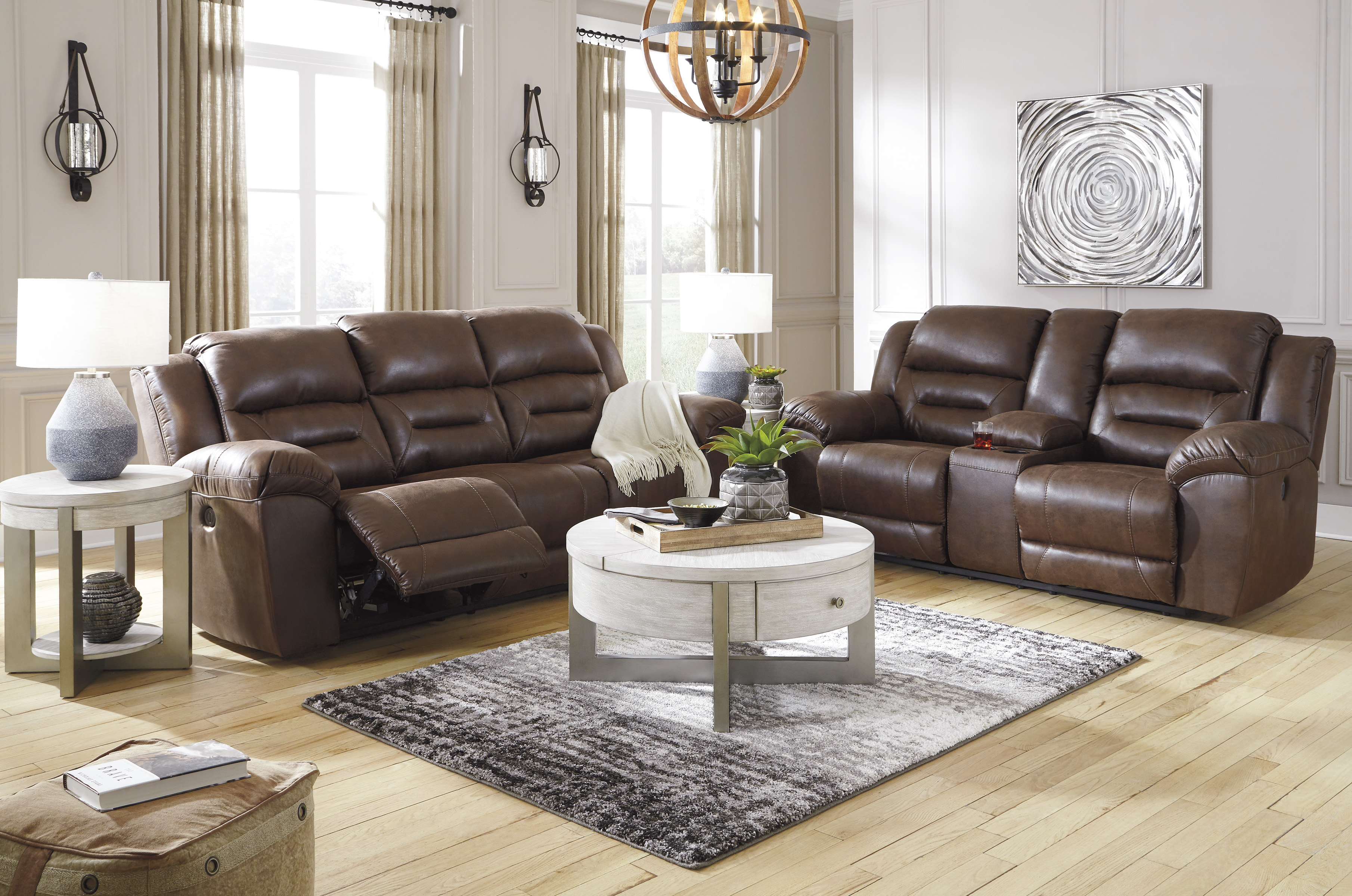 Stoneland sofa and loveseat set at Superior Rent To Own.